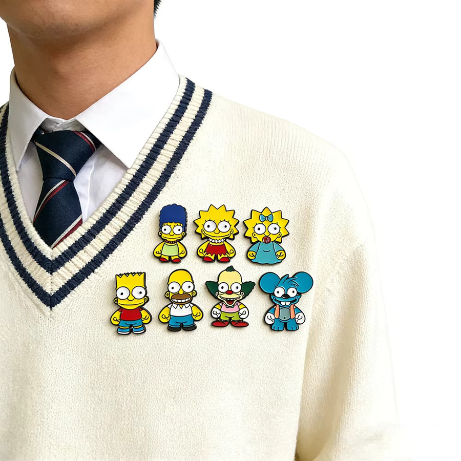 The Simpsons Emaille-Pin-Set, 7-teilig, Bunt, Unisex - Bild 4