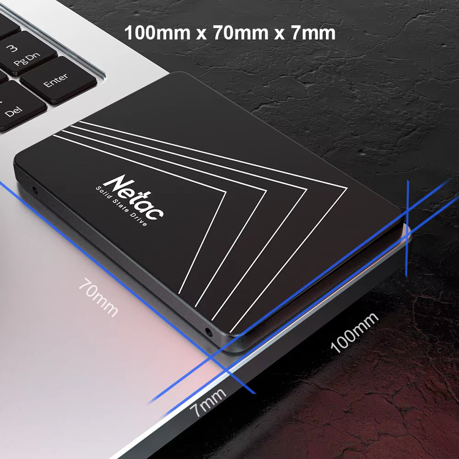 Netac SATA3 SSD Interne Festplatte für PC und Laptop in Schwarz - Bild 5