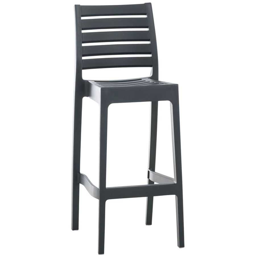 CLP Barhocker Ares Dunkelgrau Modern für Garten Balkon und Terrasse H: 105 cm, B: 45 cm, T: 51 cm - Bild 2