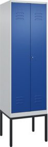 C+P PSA Doppel-Spind Classic PLUS Gestell mit 2 Abteilen und Zylinderschloss, H x B x T: 212 x 60 x 50 cm - Bild 1