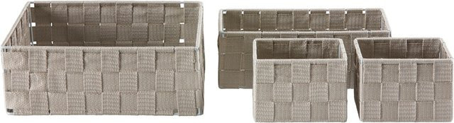Mömax Korbset Kelly in Grau, 4er-Set aus Metall und Kunststoff - Bild 1