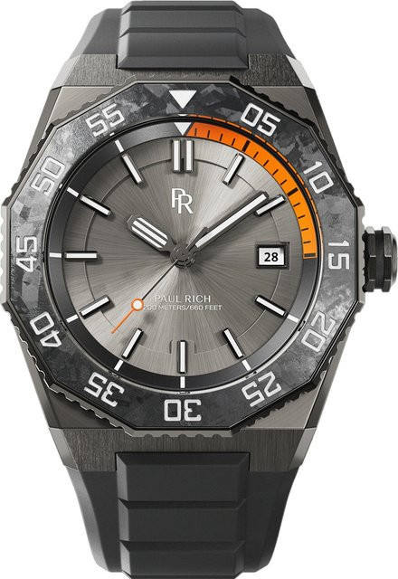 Paul Rich Herrenuhr, Quarz, Edelstahl, 42 mm, Silikon, 20 ATM - Bild 1