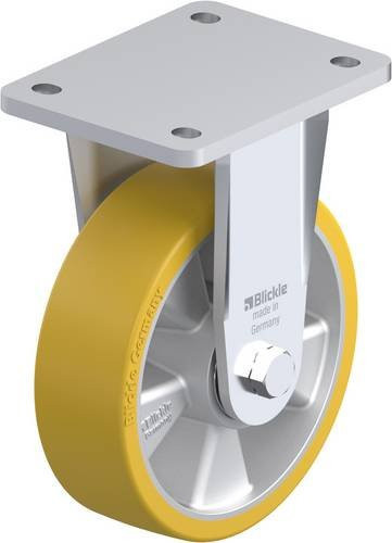 Blickle Bockrolle BO-ALTH 160K in Silber und Gelb mit 160 mm Rad-Durchmesser und 750 kg Tragfähigkeit - Bild 1