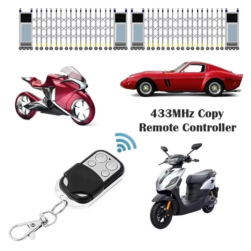 Szaoju Universal Garage Toröffner Fernbedienung 433MHz mit 4 Tasten, Klon-Duplizierer für Festcode und Rolling Code, Schwarz - Bild 4