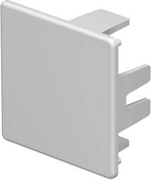 OBO Bettermann Endstück WDK HE40040RW für Wand- und Deckenkanäle, Weiß, B: 4,0 cm, H: 4,0 cm - Bild 1