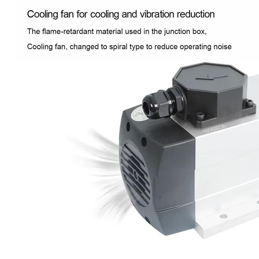 Luftgekühlter CNC-Spindelmotor in Silber für CNC-Fräsen mit verschiedenen Leistungsstufen von 1,5 kW bis 7,5 kW und Spannungen von 220 V oder 380 V - Bild 3