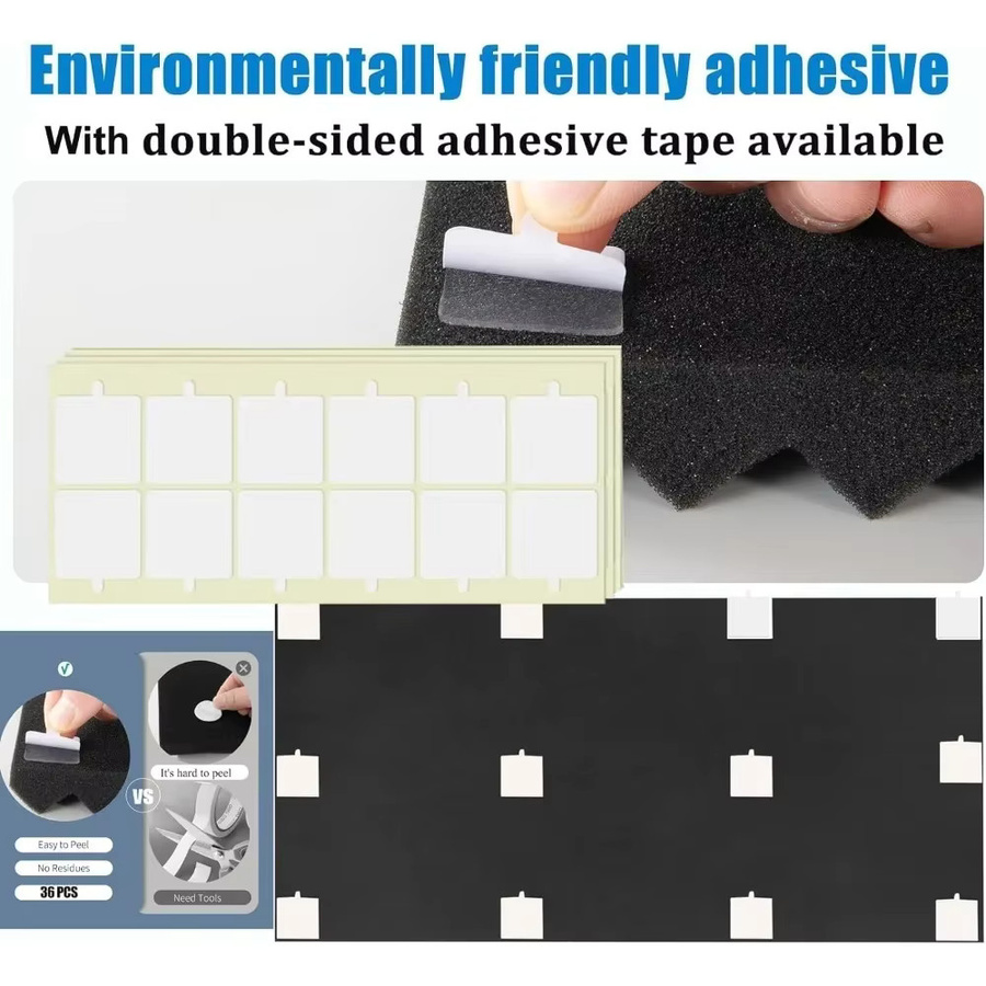 Make Friend Studio-Akustikplatten aus Schallschaum in Eierkiste-Optik, B/T/H: 50 x 50 x 5 cm - Bild 2