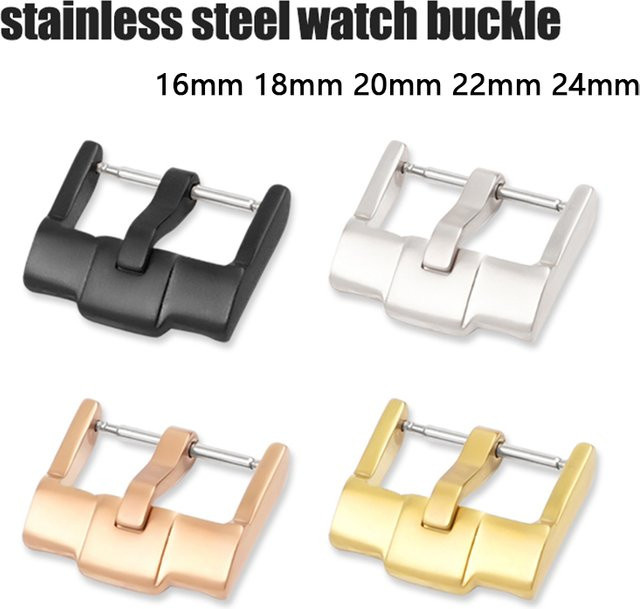 strapfreak Uhrenverschluss Dornschließe, 316 Edelstahl, Gold, Silber, Unisex - Bild 1