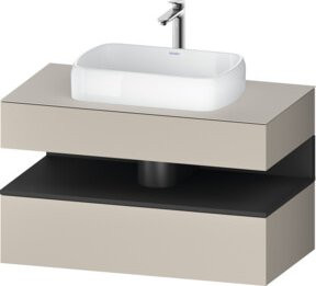 Duravit Waschtischunterschrank Qatego in Grau Matt mit internen Schubladen, Wandmontage, B/T/H: 100 x 55 x 60 cm - Bild 1