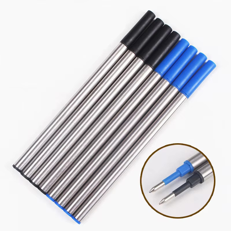 7-teiliges Metall-Gelstift-Set mit 0,5 mm Mine in Blau und Schwarz für Schule und Büro - Bild 1