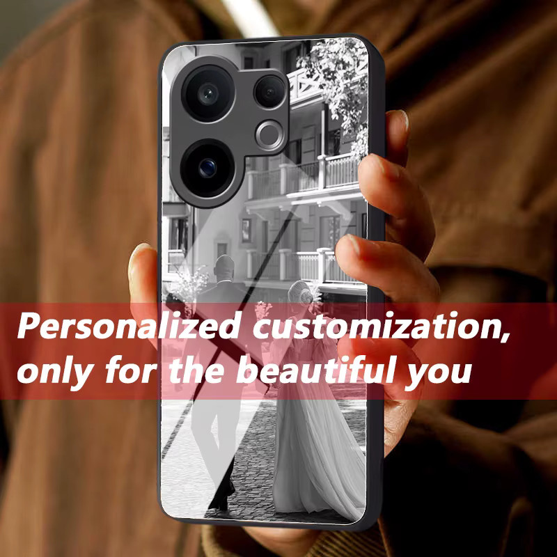 Personalisierte Fotospiegel-Handyhülle für Vivo V60 V50 V40 V30 Lite Pro SE 4 5G in Schwarz - Bild 3