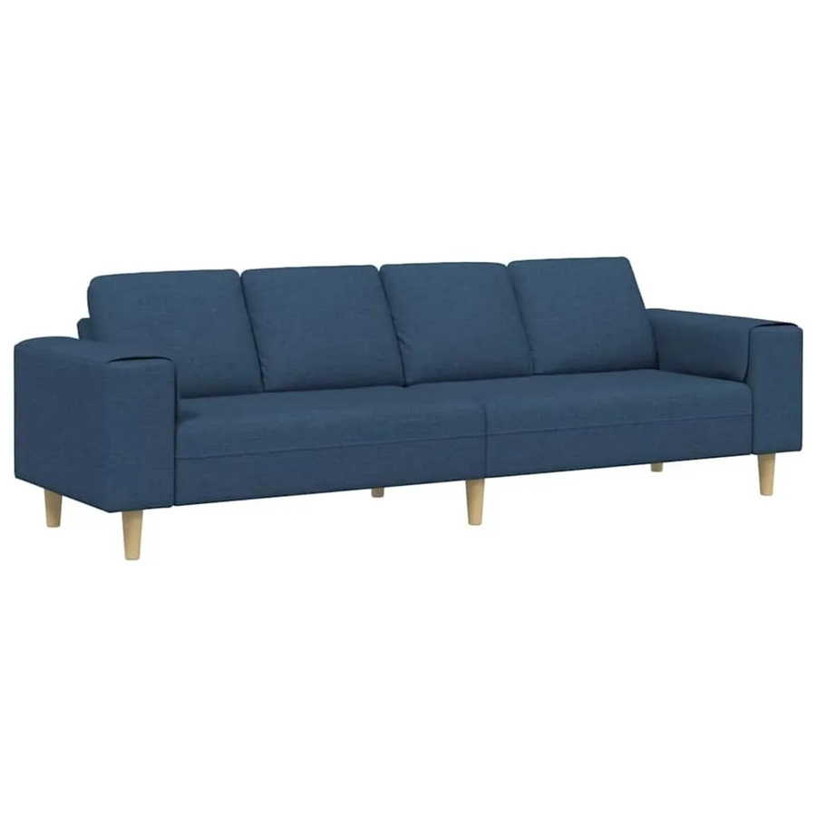 vidaXL Wohnzimmer Couch Blau Modern mit Stoffbezug und Schaumstofffüllung B/T/H: 250 x 77 x 76 cm - Bild 2