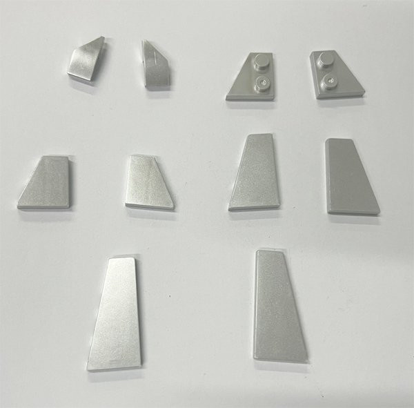 Youe Shone Metallic-Silberflügelteile, DIY-Erleuchtungsblock-Ziegelteil, 10-teiliges Set - Bild 1
