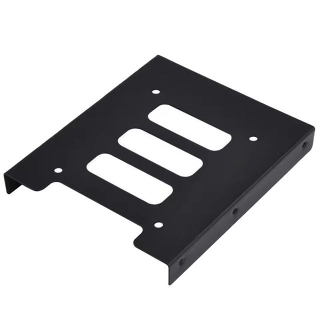 Yuefeichuan Metall-Montageadapter für 2,5-Zoll-SSD auf 3,5-Zoll-HDD, Schwarz - Bild 1