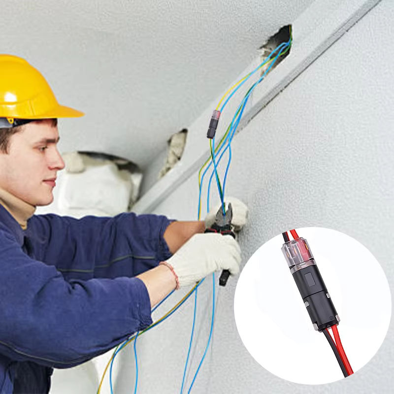 eoopee 2 Pin Universal Stecker D2 2-Draht Spannterminal Blöcke in Schwarz - Bild 6