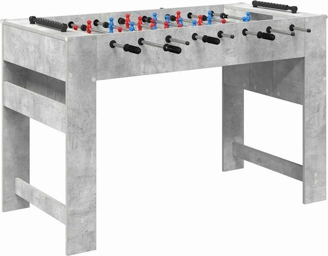 vidaXL Tischfußballtisch in Betongrau aus Holzwerkstoff, B/T/H: 125 x 60,5 x 80 cm - Bild 1