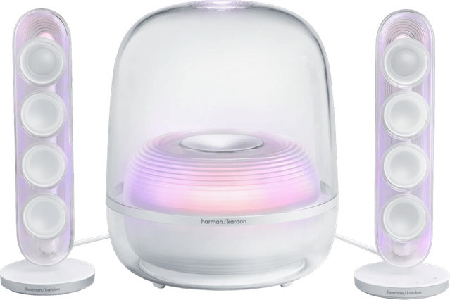 Harman Kardon SoundSticks 5 Bluetooth 2.1-Kanal-Lautsprecher in Weiß und Transparent - Bild 1