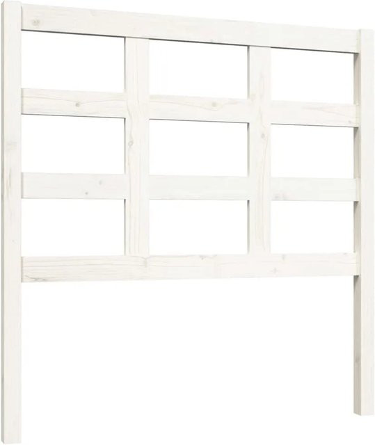 vidaXL Kopfteil aus Massivholz Kiefer in Weiß mit rustikaler Optik, B/T/H: 95,5 x 4 x 100 cm - Bild 1