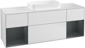 V&B Waschtischunterschrank Finion mit Wandbeleuchtung, Farbe: Weiß lackiert, Breite: 160 cm, Tiefe: 50,1 cm - Bild 1