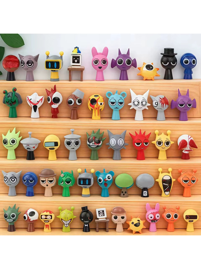 Bandai Sprunki Wenda, Action Figur, 48-teiliges Set, Mini, 3 cm - Bild 3