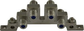 Televes Erdungsblock 4-fach für 4 HF-Kabel in Silber ERD4N - Bild 1