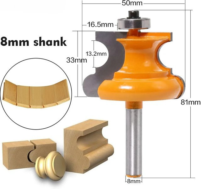Arden Tool Kantenform-Fräser mit 8 mm Schaft und Hartmetallspitze für die Holzbearbeitung - Bild 1