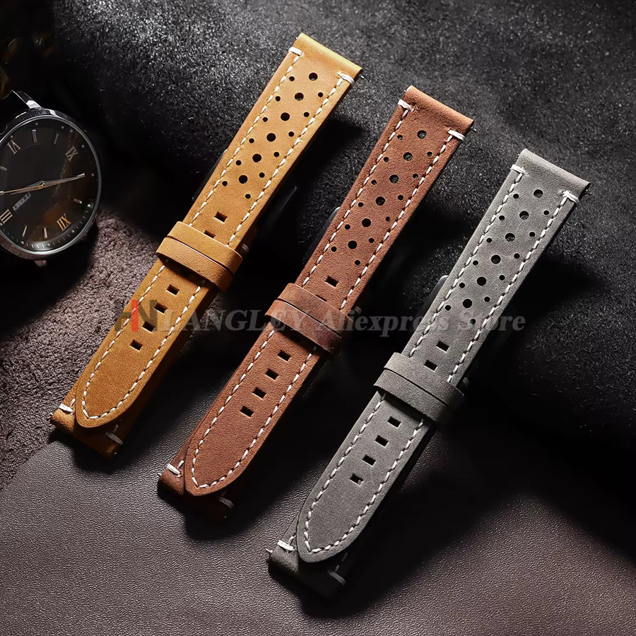 Uhrenarmband Leder, Vintage, Unisex - Bild 3