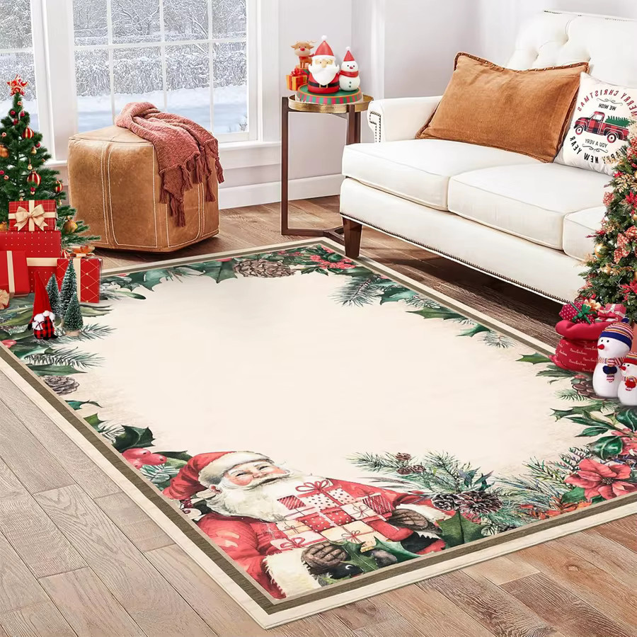 VIKAMA Boho Teppich in Multicolour für Schlafzimmer und Flur, Rechteckig, B/T: 60 x 40 cm - Bild 1