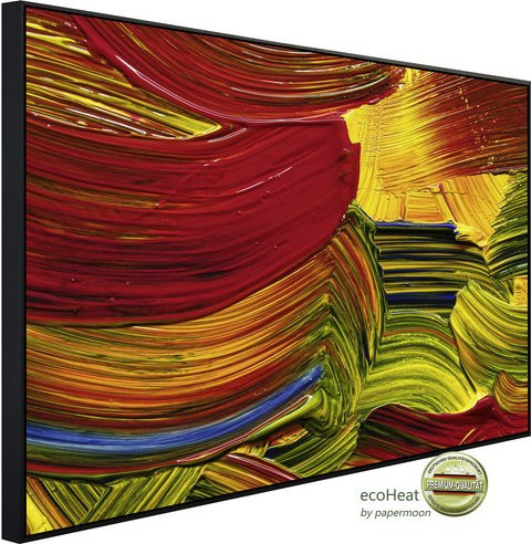papermoon EcoHeat Infrarotheizung Abstrakt Farben in Bunt mit Matt-Effekt, App-Steuerung und WLAN - Bild 1