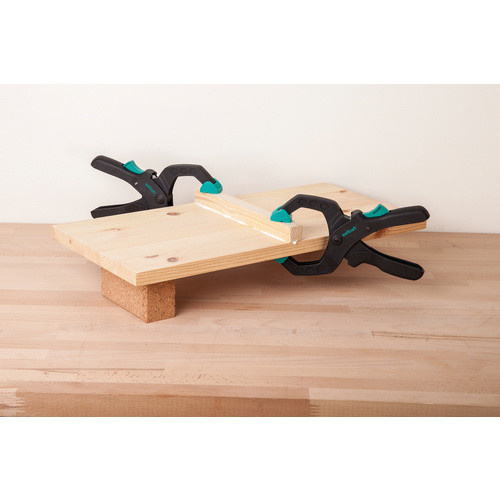 Wolfcraft Zwinge aus Kunststoff in Schwarz und Türkis, Länge: 18,5 cm - Bild 3