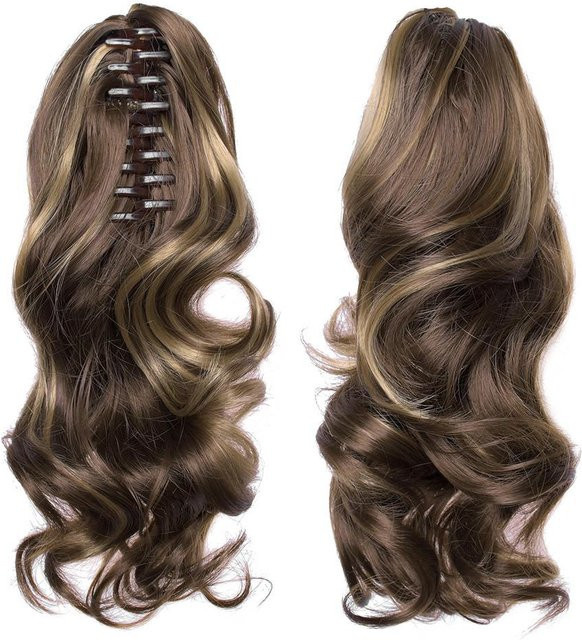 Synthetische Haarverlängerung Pferdeschwanz, gewellt, blond, bunt, 15,7 Zoll - Bild 1