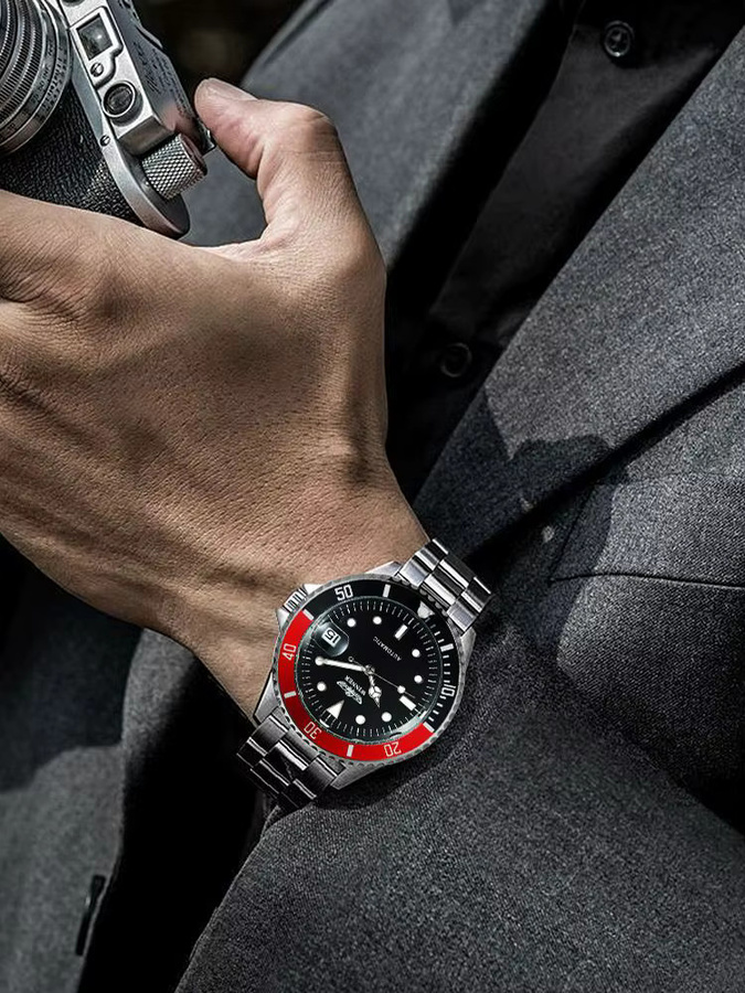 WINNER Armbanduhr Automatik, Edelstahl, Schwarz, Herren - Bild 5