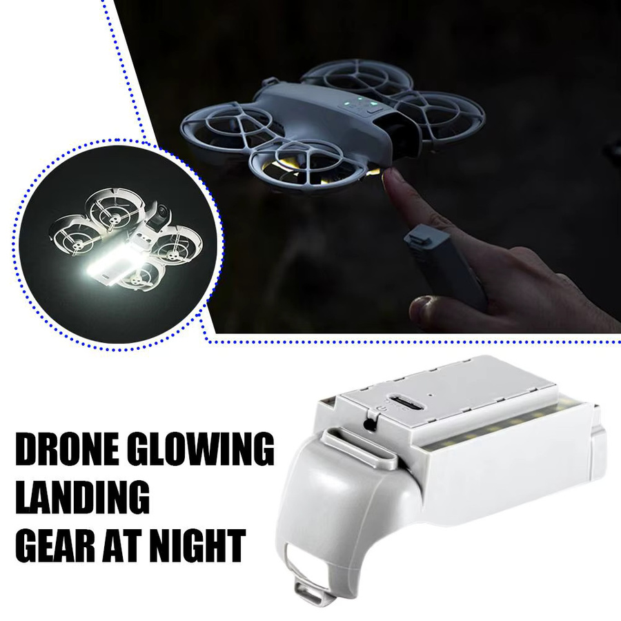 DJI Drone LED Fahrwerk Nachtlicht Set in Weiß zur verbesserten Sichtbarkeit und Sicherheit beim Fliegen - Bild 4