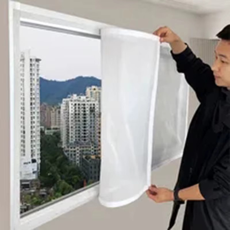 Selbstklebendes Anti-Mücken-Fensternetz von LOVRTRAVEL in Weiß als Insektenschutz für Fenster und Türen - Bild 4