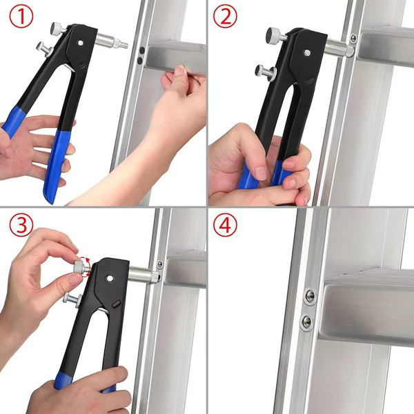 YISEONG Nietmuttern Pistole Set mit 150 Stück Dornen für M3, M4, M5, M6 und M8 sowie Flathead-Schrauben zur Reparatur von Pop-Muttern - Bild 6