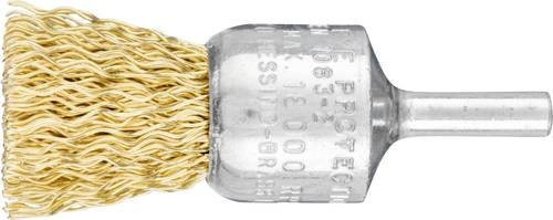 PFERD TOOLS Pinselbürste PBU ungezopft mit Messing-Draht in Gold, Durchmesser: 20 mm, Schaft-Durchmesser: 6 mm, Drahtstärke: 0,50 mm - Bild 1