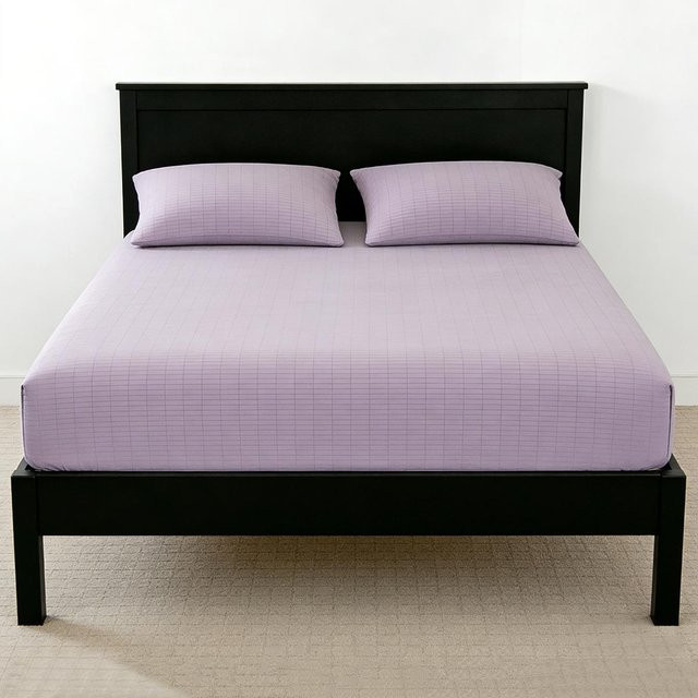 Erdungsbettlaken aus Baumwolle mit Erdungskabelset von QINGLONG GOODS, Farbe Violett, B/T: 90 x 270 cm - Bild 1