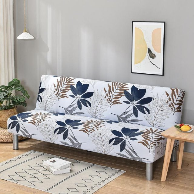 Elastischer Sofabezug mit Blumenmuster aus Polyester, Doppelsitzerbezug in Multicolour, Größe M (160-180 cm) - Bild 1