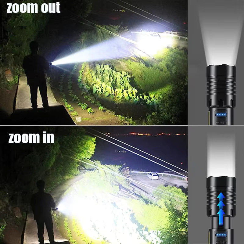 Heinast LED Taschenlampe mit wiederaufladbarem Akku in Schwarz - Bild 3