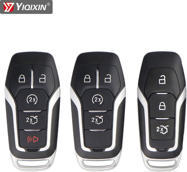 Yiqixin Autoschlüssel Shell für Ford Fusion Explorer Edge Mondeo Kuga Mustang MKC MKX MKZ 2011-2015 mit HU101 Klinge in Schwarz - Bild 1