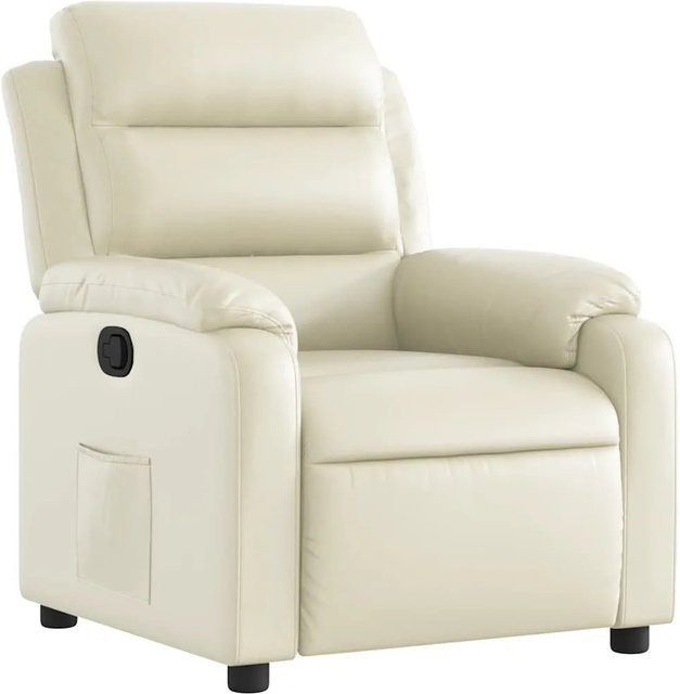 vidaXL Relaxsessel in Beige aus Kunstleder mit Armlehnen und manueller Hebelfunktion - Bild 1