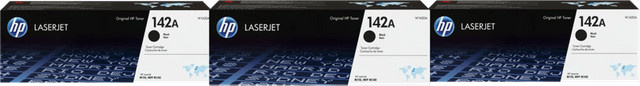 HP 142A Toner Schwarz 3er-Pack für HP LaserJet M110w, M110we, MFP M140w und MFP M140we - Bild 1