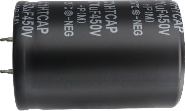 Electroju Aluminium-Elektrolytkondensator 470 uF 450 V, Farbe: Schwarz, B/T/H: 35 x 50 mm - Bild 1