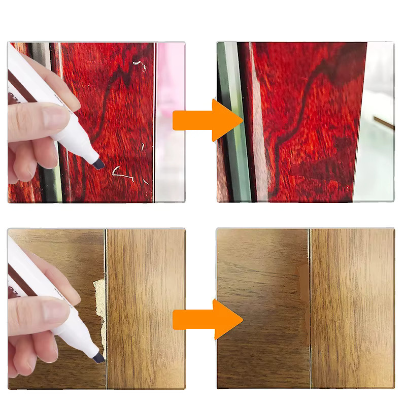 Holz Reparaturstift zur Ausbesserung von Kratzern und Markierungen in Weiß und Mehrfarbig - Bild 4