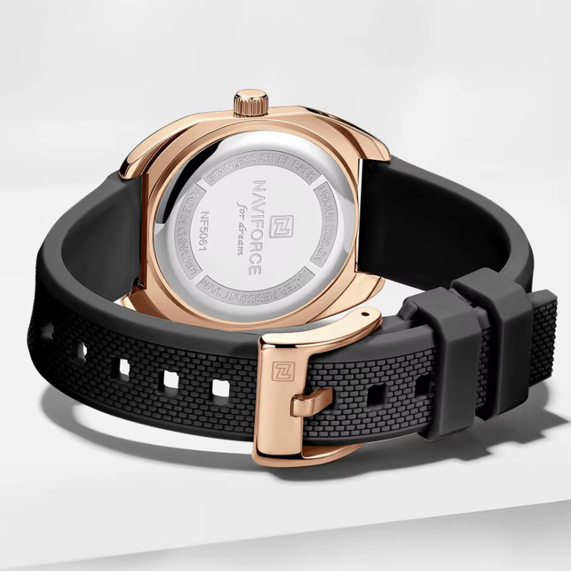 NAVIFORCE Armbanduhr, Quarz, Silikon, Schwarz, Damen - Bild 5