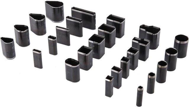 DIYelecs 25-teiliges Leder Lochstanzen Set aus gehärtetem Stahl in Grau für DIY-Handwerksprojekte - Bild 1