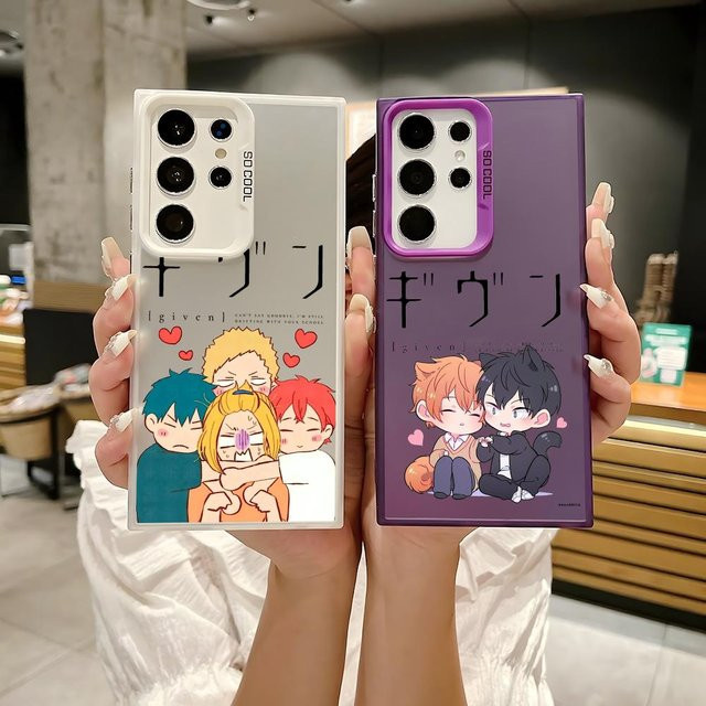G-Given Love Handyhülle für Samsung Galaxy S25 S24 S23 S22 S21 Ultra Plus 5G, glänzende stoßfeste TPU-Abdeckung, weiß/mehrfarbig - Bild 1