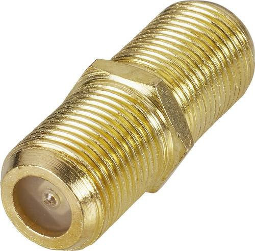 Renkforce RF-4196976 F-Verbinder vergoldet mit F-Buchse auf F-Buchse in Gold - Bild 1