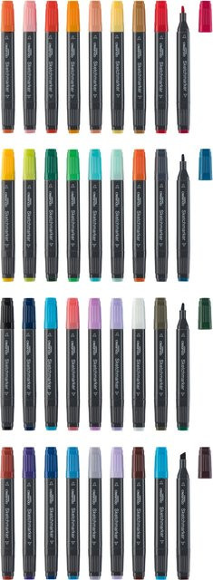 CRELANDO Sketchmarker Set mit 36 Farben und Brush-Spitze in Multicolour - Bild 1