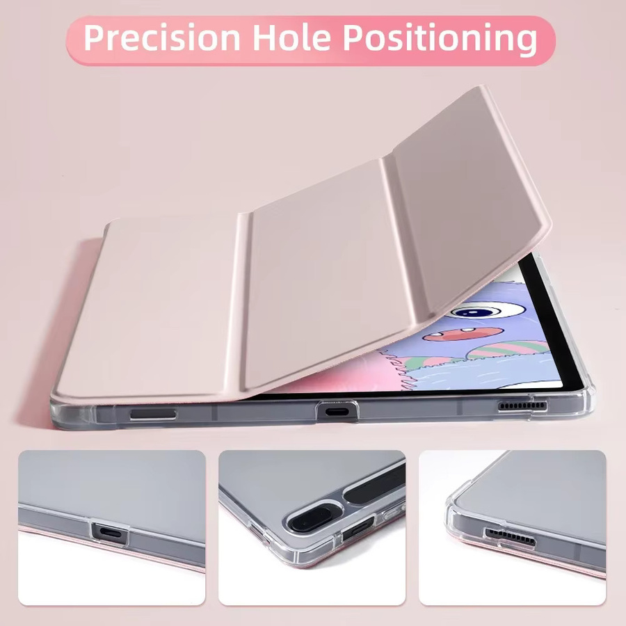 Transparente Schutzhülle für Samsung Galaxy Tab S9 FE, S8 Plus, S7 Plus, S6 Lite mit Stifthalter in Grau - Bild 2